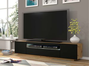 Miniaturka 15 - Szafka RTV 200 aranżacja czarny artisan mat KISMET