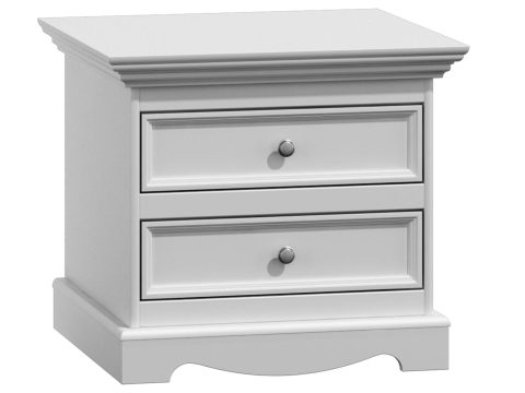 Szafka nocna w klasycznym stylu biały INGRID