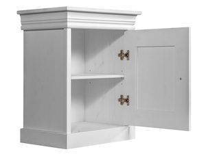 Miniaturka 1 - Szafka nocna na styl prowansalski biała otwarta ANADI