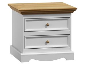 Miniaturka 2 - Szafka nocna w klasycznym stylu biały dąb INGRID