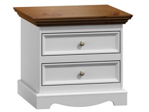 Miniaturka 1 - Szafka nocna w klasycznym stylu biały orzech INGRID