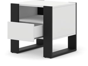 Miniaturka 3 - Szafka nocna do pokoju młodzieżowego biała otwarta TAKOZ