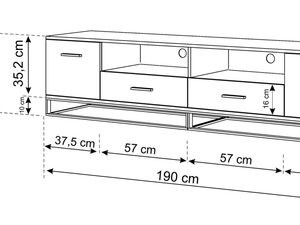 Miniaturka 8 - Szafka pod TV loftowa wymiary ERSOY