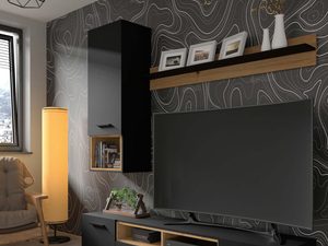 Miniaturka 3 - Szafka RTV Czarny Mat 200 aranżacja NIMET