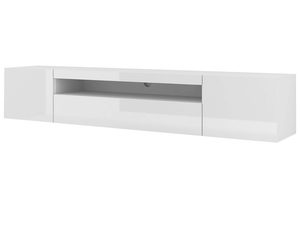 Miniaturka 2 - Wisząca szafka pod TV biały połysk KISMET