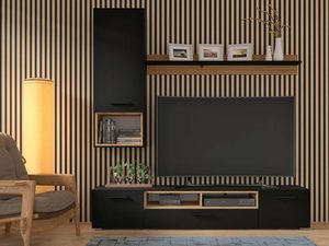 Miniaturka 4 - Szafka RTV Czarny Mat 200 front NIMET