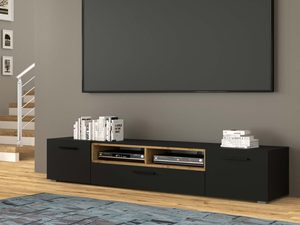 Miniaturka 2 - Szafka RTV Czarny Mat 200 zbliżenie NIMET