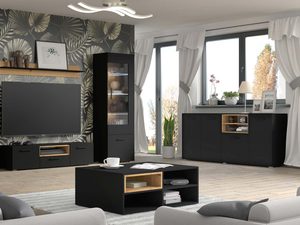 Miniaturka 1 - Czarna szafka RTV aranżacja NIMET