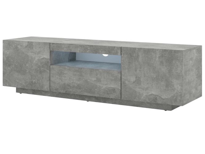 Stojąca szafka RTV 150 beton z led KISMET
