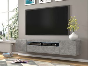 Miniaturka 19 - Wisząca szafka pod TV aranżacja beton KISMET