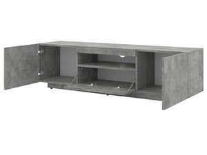 Miniaturka 8 - Stojąca szafka RTV 150 beton otwarta KISMET