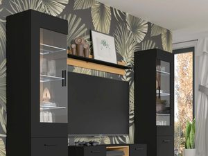 Miniaturka 5 - Nowoczesne czarne meble dąb artisan NIMET