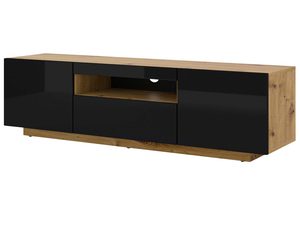 Miniaturka 13 - Stojąca szafka RTV 150 czarny połysk artisan KISMET