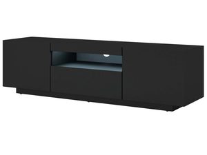 Miniaturka 16 - Stojąca szafka RTV 150 czarny mat led KISMET