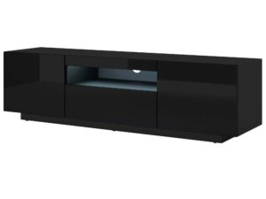 Miniaturka 31 - Stojąca szafka rtv 150 czarny połysk led KISMET