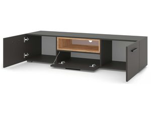 Miniaturka 1 - Czarna szafka rtv dąb artisan otwarta NIMET