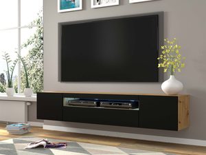 Miniaturka 22 - Wisząca szafka pod TV aranżacja czarny artisan KISMET