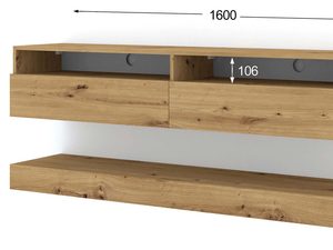 Miniaturka 8 - Wisząca szafka pod TV wymiary ELSA