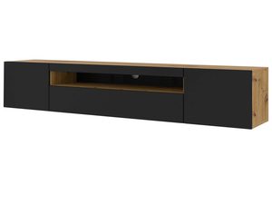 Miniaturka 13 - Wisząca szafka pod TV czarny artisan mat KISMET