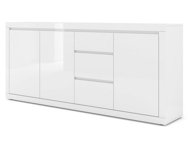 Szeroka komoda do salonu wysoki połysk miniatura TIANA