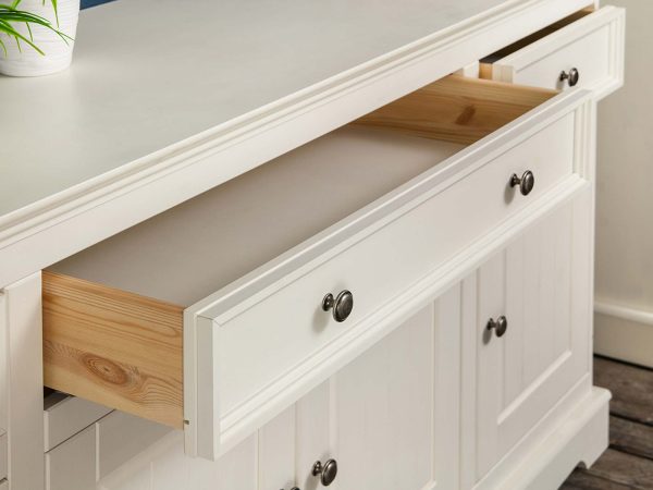 Solidna komoda z drewna litego szuflada duża INGRID