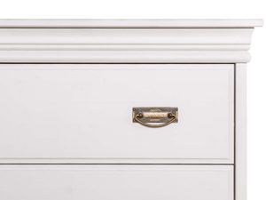 Miniaturka 7 - Sosnowa mała biała komoda biały front uchwyt ANADI