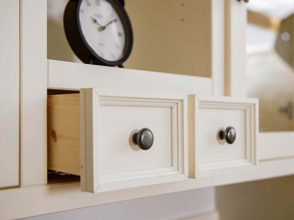 Kredens biały szuflady małe otwarte INGRID Kredens biały szuflady małe otwarte INGRID