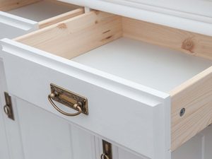 Miniaturka 9 - Biała komoda do klasycznego wnętrza biała szuflada ANADI