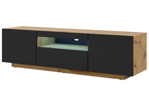 Miniaturka 14 - Stojąca szafka RTV 150 artisan czarny mat led KISMET