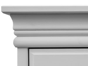 Miniaturka 4 - Sosnowa szafa dwudrzwiowa z szufladami biały wieniec ANADI