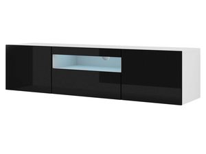 Miniaturka 14 - Wisząca szafka 150 biały czarny połysk KISMET