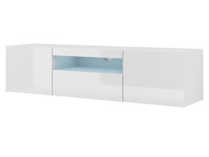 Miniaturka 10 - Wisząca szafka 150 biały połysk led KISMET