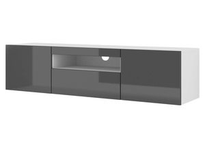 Miniaturka 20 - Wisząca szafka 150 biały grafit połysk KISMET