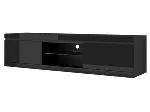 Miniaturka 6 - Uniwersalna szafka pod TV czarna wisząca VEDAT