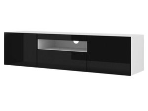 Miniaturka 13 - Wisząca szafka 150 czarny biały połysk KISMET