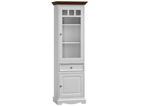 Klasyczny słupek do salonu biały orzech INGRID