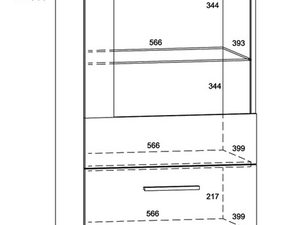 Miniaturka 5 - Czarna przeszklona witryna wymiary NIMET