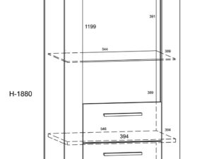 Miniaturka 5 - Witryna dąb artisan wymiary IRFAN