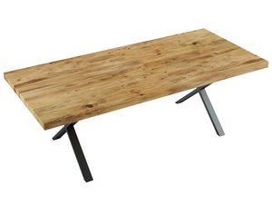 Miniaturka 2 - Stół z postarzanego drewna i nowoczesnymi czarnymi nogami