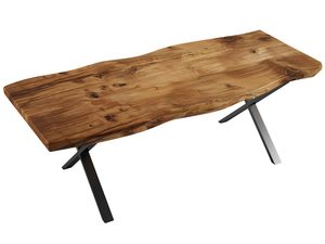 Miniaturka 5 - Stół z naturalnym blatem i asymetrycznymi nogami w stylu loft