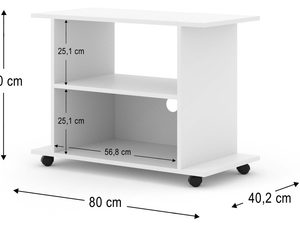 Miniaturka 4 - Praktyczna szafka pod TV na kółkach wymiary ELON
