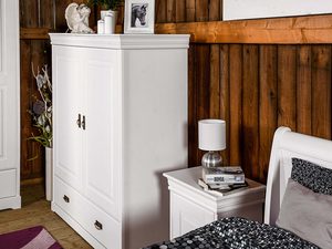 Miniaturka 13 - Komoda bieliźniarka z szufladami biały zbliżenie ANADI