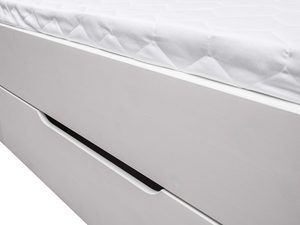 Miniaturka 4 - Białe łóżko z pojemnikiem pojemnik zbliżenie INGRID