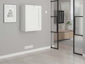 Miniaturka 5 - Kompaktowe biurko rozkładane złożone białe SARI