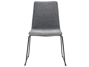 Miniaturka 1 - Krzesło z tkaniny w kolorze grafitowym na czarnym stelażu