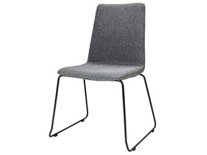 Miniaturka 2 - Nowoczesne krzesło jadalniane z szarym siedziskiem i metalem