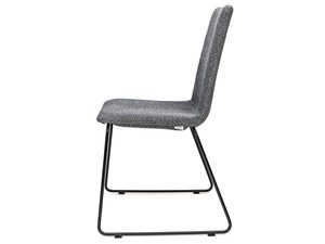 Miniaturka 3 - Szare krzesło tapicerowane z czarnym stelażem w stylu loft