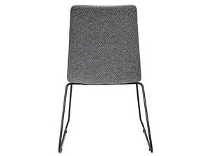 Miniaturka 4 - Krzesło tapicerowane szare na metalowych czarnych nogach