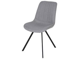 Miniaturka 2 - Szare krzesło z zaokrąglonym siedziskiem i tapicerką