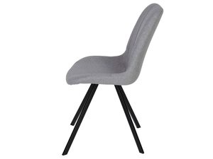 Miniaturka 3 - Nowoczesne krzesło kubełkowe szare na czarnym stelażu